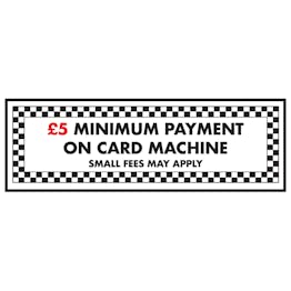 £5 Minimum Payment On Card Machine