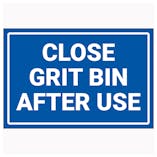 Close Grit Bin After Use