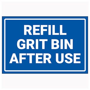 Refill Grit Bin After Use