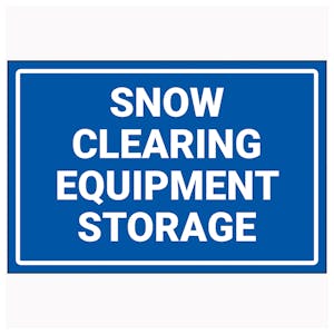 Snow Clearing Equipment Storage