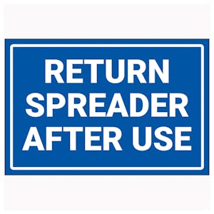Return Spreader After Use