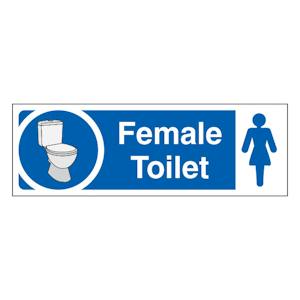 Female Toilet - Slim Landscape - Blue