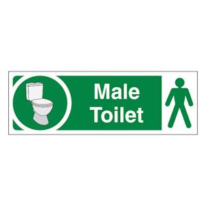 Male Toilet - Slim Landscape - Green
