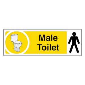 Male Toilet - Slim Landscape - Yellow