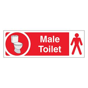 Male Toilet - Slim Landscape - Red