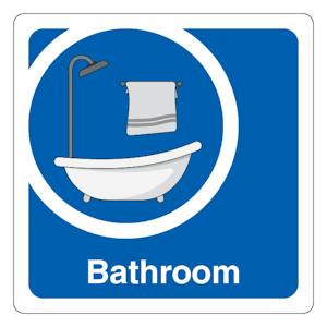 Bathroom - Square - Blue