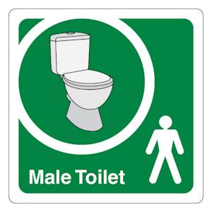 Male Toilet - Square - Green