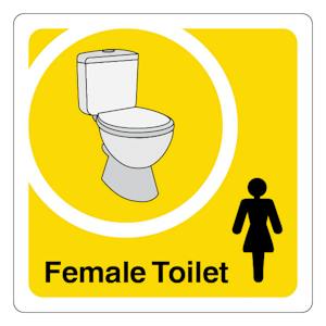 Female Toilet - Square - Yellow