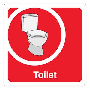Toilet - Square - Red