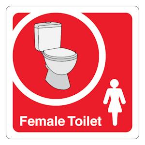 Female Toilet - Square - Red