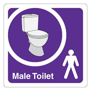 Male Toilet - Square - Purple