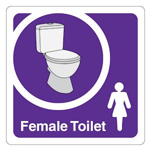 Female Toilet - Square - Purple