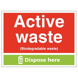 Active Waste (Biodegradable Waste) Dispose Here