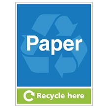 Paper Recycle Here - Portrait