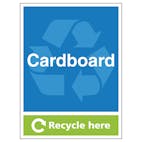 Cardboard Recycle Here - Portrait