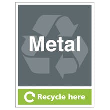 Metal Recycle Here - Portrait