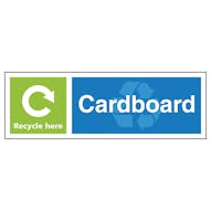 Cardboard Recycle Here - Landscape