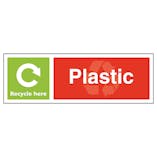 Plastic Recycle Here - Landscape