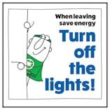 When Leaving Save Energy Turn Off The Lights! Man Left