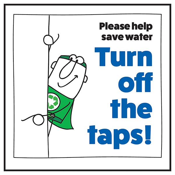 Please Help Save Water Turn Off The Taps! Man Left Energy