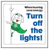 When Leaving Save Energy Turn Off The Lights! Woman Left