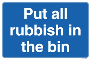 Put All Rubish In The Bin - Large Landscape