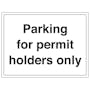 Parking For Permit Holders Only