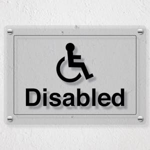 Disabled - Large Landscape - Acrylic Sign