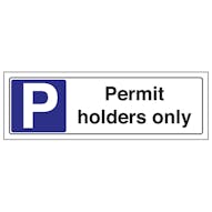 Parking Permit Signs