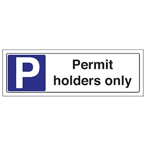 Parking Permit Signs