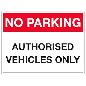 Authorised Vehicles Only - Landscape