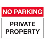 No Parking - Private Property - Landscape