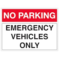 No Parking - Emergency Vehicles Only - Landscape