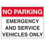 No Parking - Emergency And Service Vehicles Only - Landscape