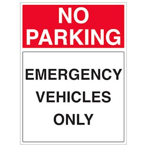 Emergency Vehicles Only - Portrait