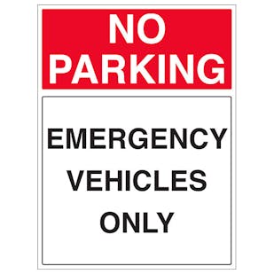 Emergency Vehicles Only - Portrait