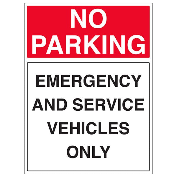 Emergency And Service Vehicles Only Portrait Traffic and Parking