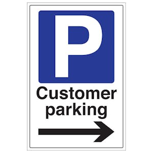 Customer Parking Arrow Right - Portrait