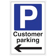 Customer Parking Arrow Left - Portrait