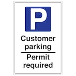 Customer Parking Permit Required - Portrait