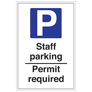 Staff Parking Permit Required - Portrait