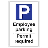 Employee Parking Permit Required - Portrait