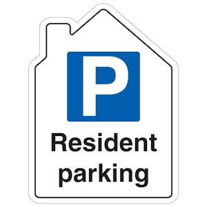 Residents Parking - Shaped Sign