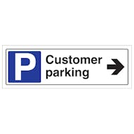 Customer Parking Arrow Right - Landscape