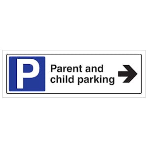 Parent And Child Parking Arrow Right - Landscape