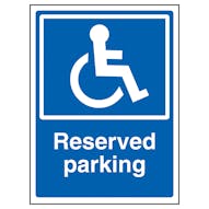 Disabled Reserved Parking - Super-Tough Rigid Plastic