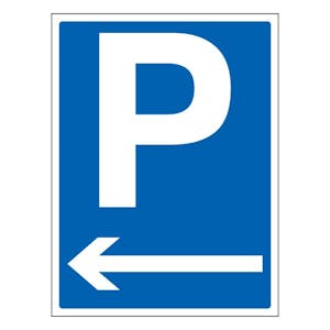 Parking Symbol Arrow Left - Portrait
