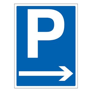 Parking Symbol Arrow Right - Portrait