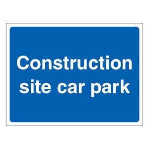 Construction Site Car Park - Landscape - Blue