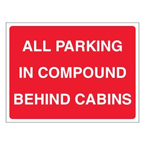 All Parking In Compound Behind Cabins - Landscape - Red